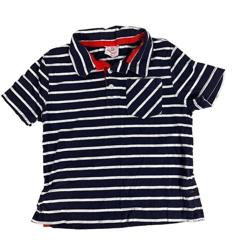 Hanna Andersson Boys Striped Polo size 5